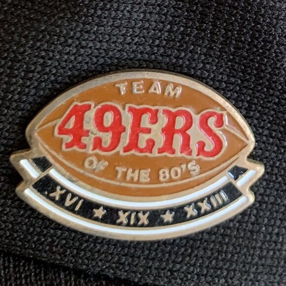 VTG SF 49ERS Snapback Cap M/L Embroidered Gold Helmet Patch & 4 Collectable Pins - Picture 8 of 10